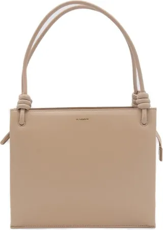 Jil Sander Logo Print Squared Tote Bag