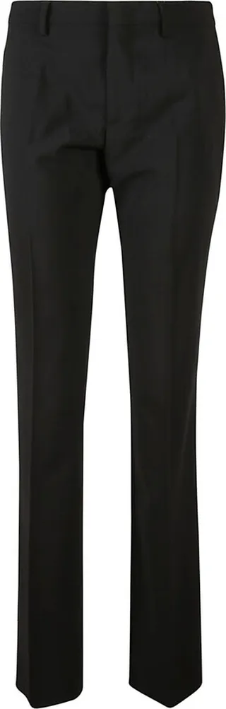 High-waist Plain Trousers