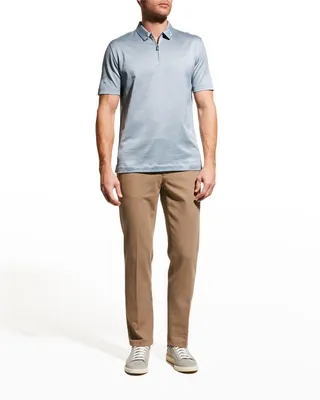 Men's Quarter-Zip Polo Shirt