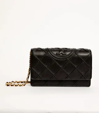 Tory Burch Mini Leather Fleming Chain Bag