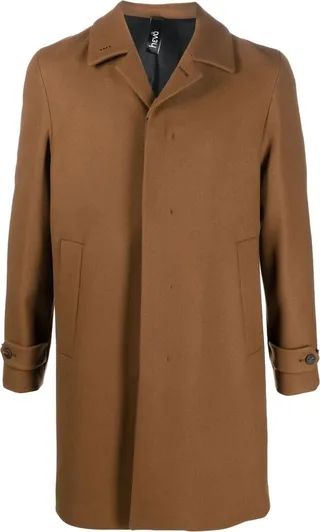 Single-Breasted Wool Coat