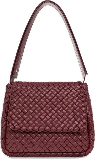 Bottega Veneta Cobble Intrecciato Foldover Top Shoulder Bag