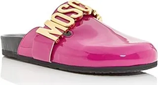 Moschino Women's Logo Charm Clogs