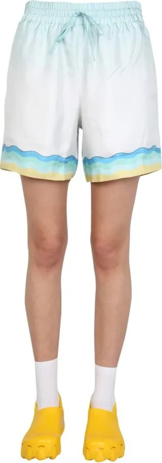 Casablanca Logo Detailed Drawstring Shorts