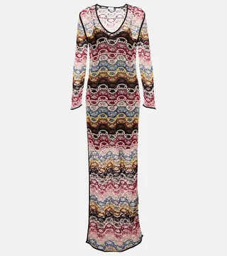 Open-knit maxi dress