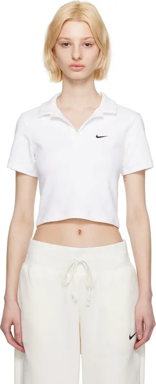 Nike White Essential Polo