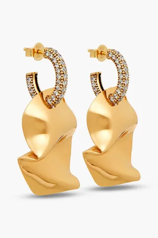 24-karat gold-plated Siamite earrings