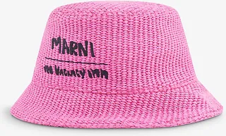 Mens Fuchsia x No Vacancy Inn Cotton-blend Bucket hat