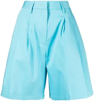 A-line pleated shorts