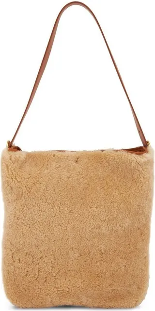 Shearling-Design Tote Bag