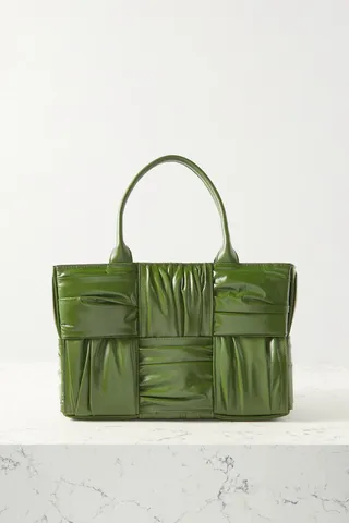 Bottega Veneta - Arco Small Gathered Intrecciato Leather Tote - Green