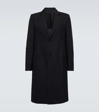 Mohair and wool coat