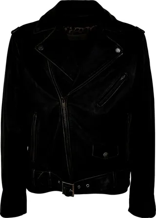 Golden M`s Chiodo Jacket Distressed Bull Leather