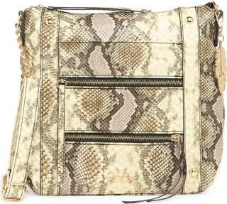 Delaney Snake Embossed Crossbody Bag