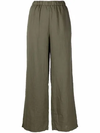 Elasticated Straight-Leg Trousers
