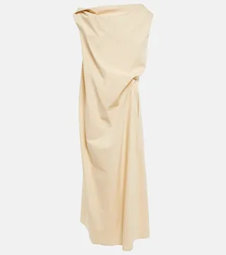 Bamaris one-shoulder cotton maxi dress