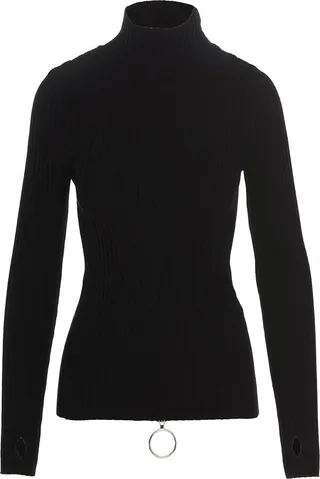 Circle Detail Polo Neck