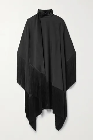 Taller Marmo - + Net Sustain Mrs. Ross Fringed Crepe Midi Dress - Black