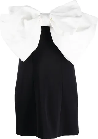 Bow-Embellished Mini Dress