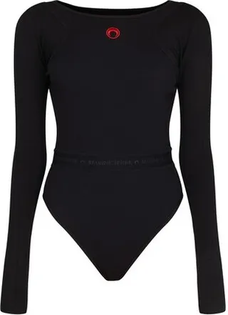 Low-cut ribbed bodysuit