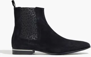 Sawyer topstitched suede Chelsea boots