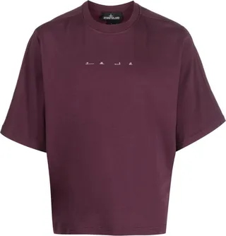 rear logo-print detail T-shirt