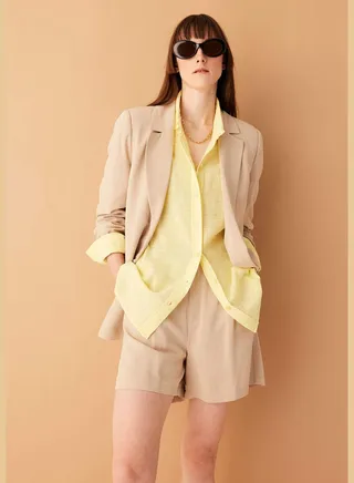 Woman Oversize Fit Long Sleeve Blazer