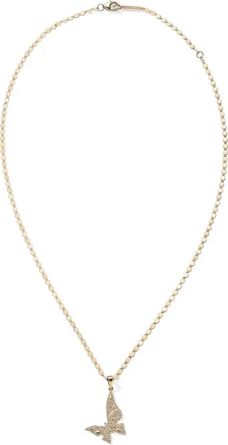 Diamond Butterfly Pendant Necklace