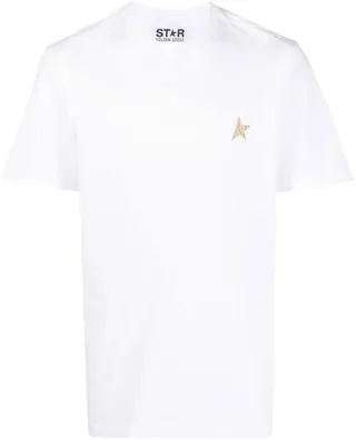glittered-star cotton T-shirt