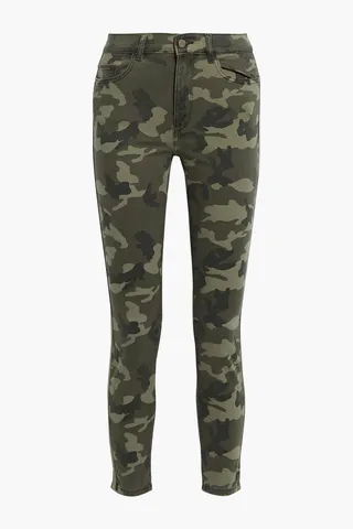 Farrow printed mid-rise skinny jeans