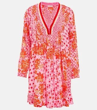 Ola embroidered floral minidress