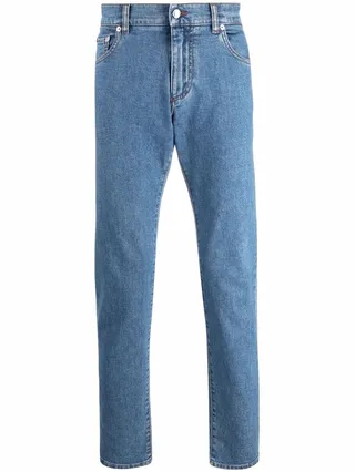 Tapered Mid-Rise Jeans