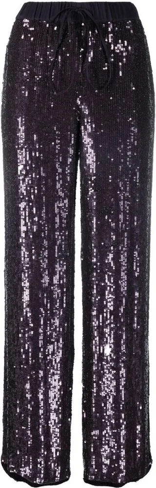 Sequin Straight-Leg Trousers