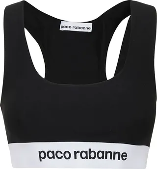 Paco Rabanne Logo Taped Bralette