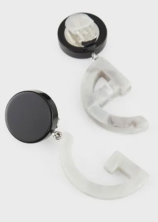 Earrings with GA resin pendants
