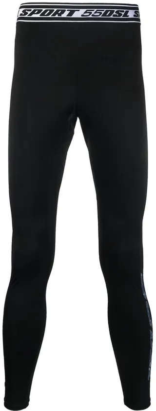 Logo-Waistband Detail Leggings
