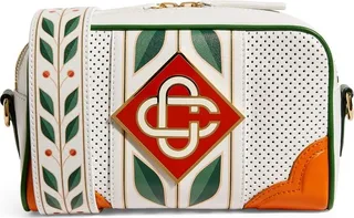 Casablanca Leather Monogram Cross-Body Bag