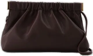 Nanushka Kisslock Ruched Crossbod Bag