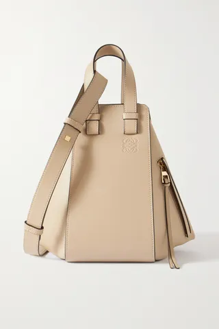 Loewe - Hammock Small Textured-leather Shoulder Bag - Neutrals