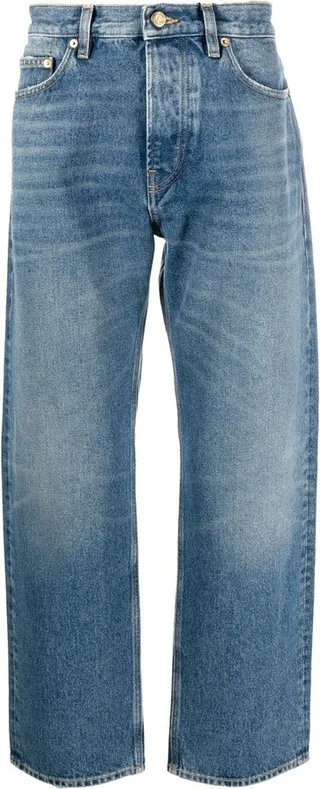 Blue denim wide leg jeans from Golden Goose.