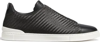 PelleTessuta leather slip-on sneakers