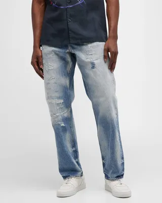 Men's Anti K Tektonik Dialled Printed Jeans