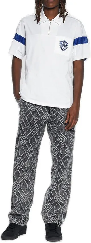 Koché Logo Embroidered Short-Sleeved Polo Shirt