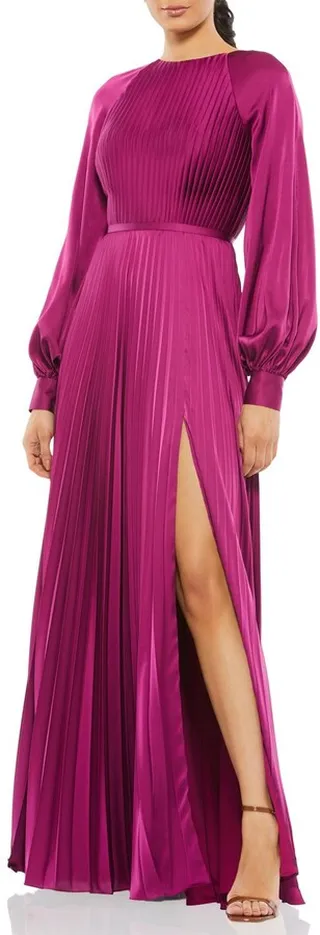 Longsleeve Satin Gown