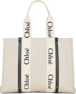 Chloe Large Woody Tote Bag in Neutral
