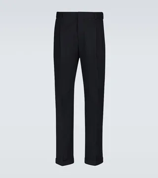 Straight-fit cotton pants