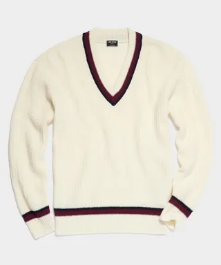Lambswool Cricket Sweater in Bisque