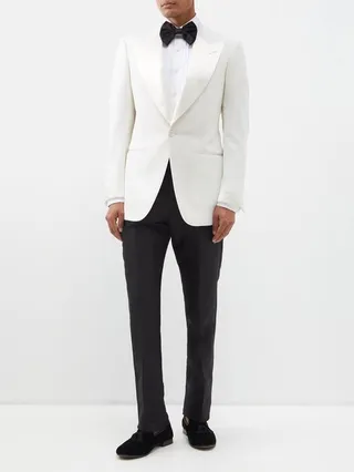 Atticus Satin-lapel Wool-blend Tuxedo Jacket