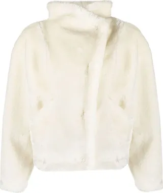 Neutral Faux Fur Jacket