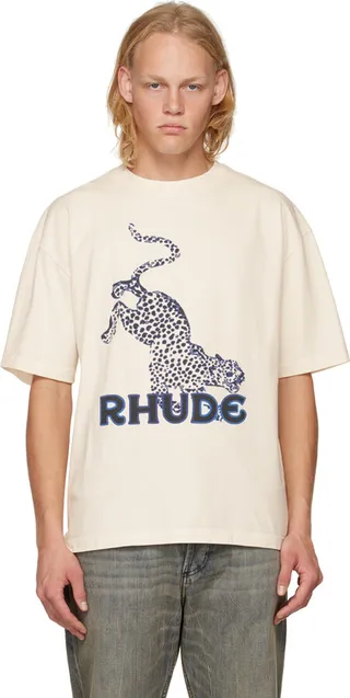 Rhude Off-White Graphic T-Shirt